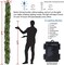 9FT Pre-Lit Christmas Garland with 50 Warm White LED Lights, Battery Operated & Timer